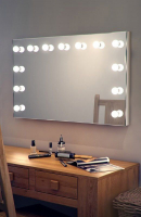 Гримерное зеркало П-образное с подсветкой лампочками LED